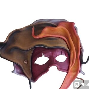 3D molded leather art pirate mask